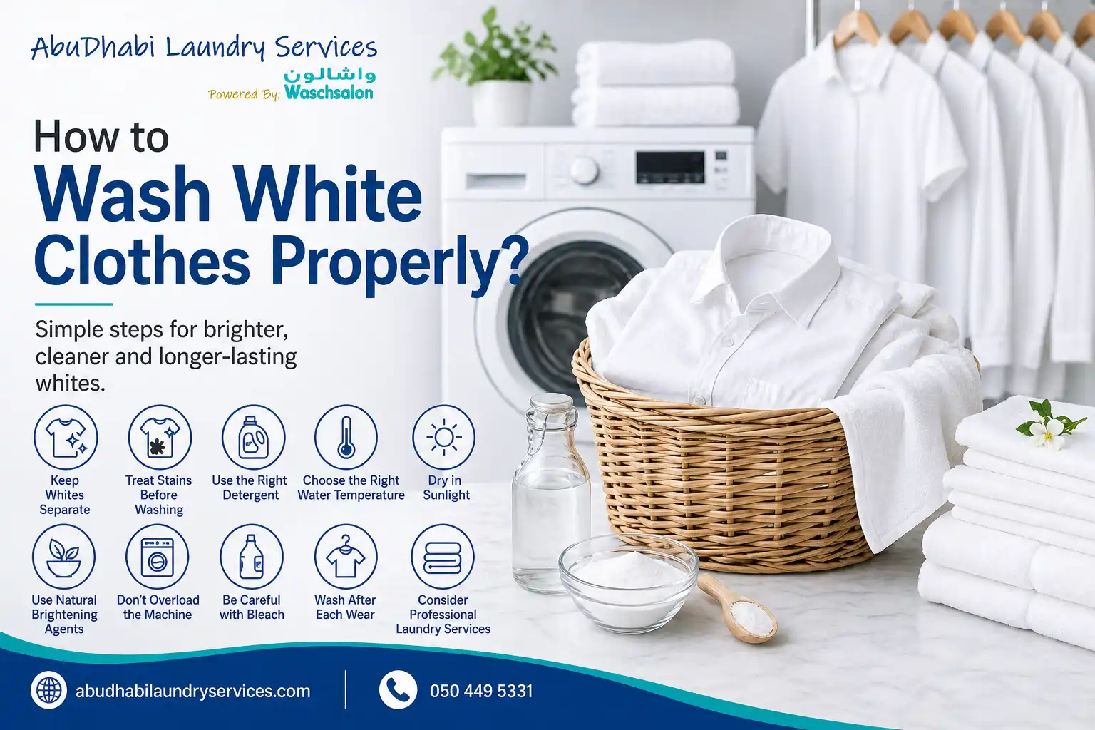 How to wash white clothes properly