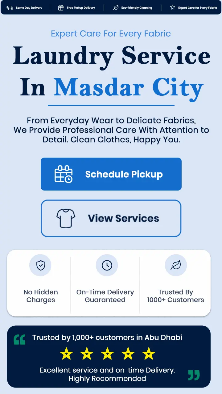Laundry Service Masdar City Mobile