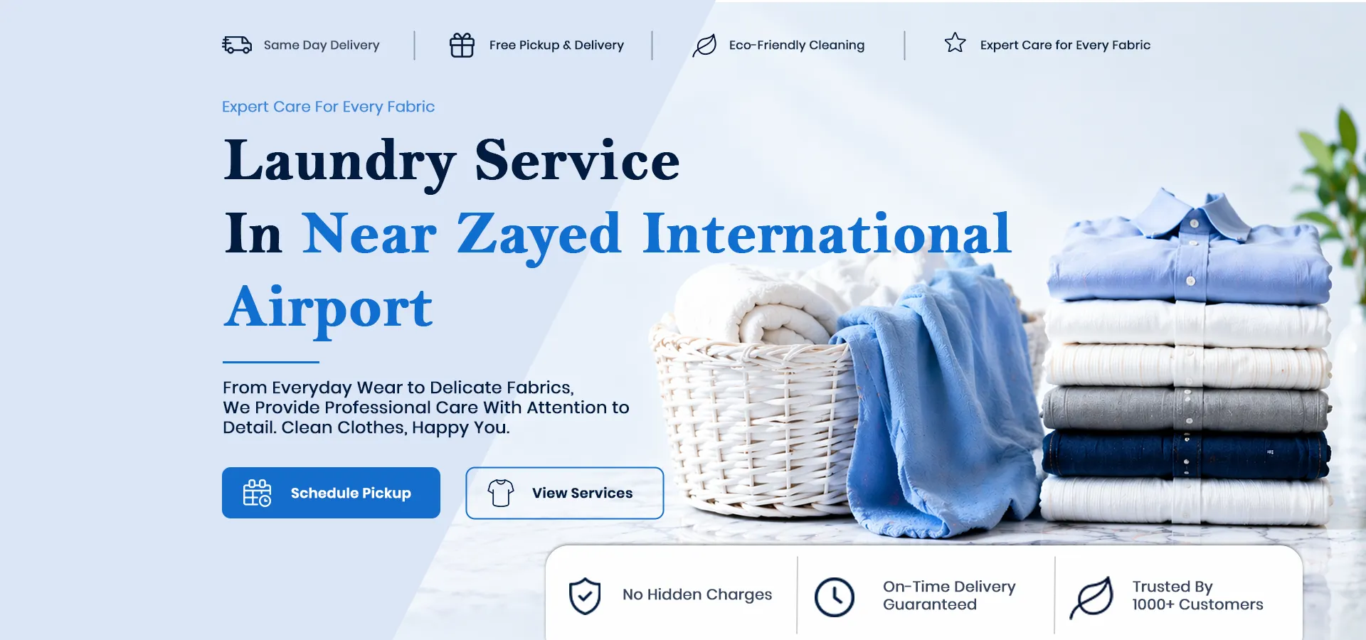 Laundry Service Near Zayed International Airport Desktop