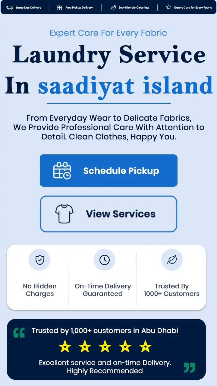 Laundry Service saadiyat island Mobile