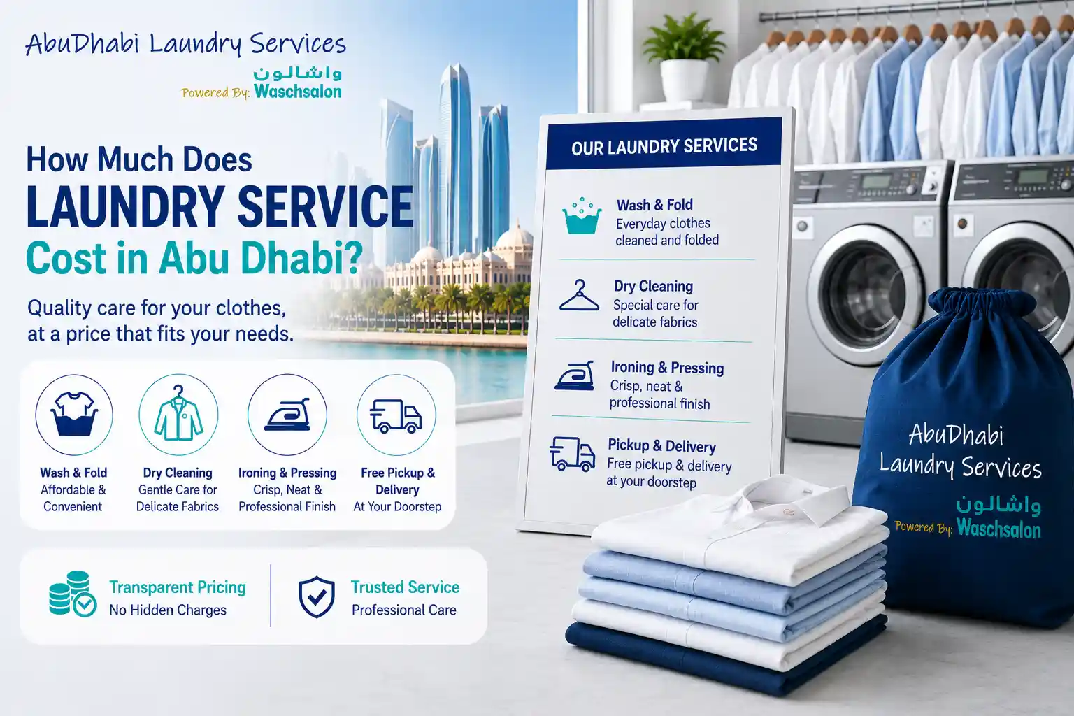 featured image of How much does laundry service cost in Abu Dhabi