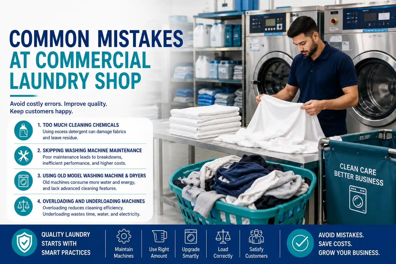 Common Mistakes at Commercial Laundry Shop